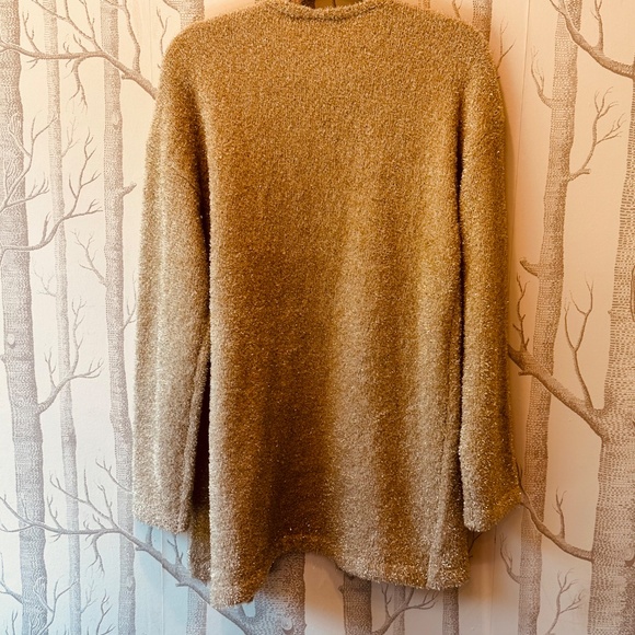 Lilly Pulitzer Gold Flecked Cardigan Duster- Large - Picture 4 of 4